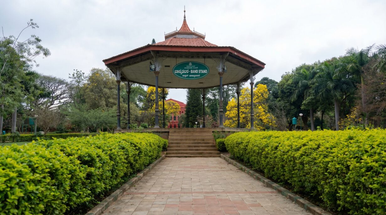 Cubbon Park Bangalore pathways with trees