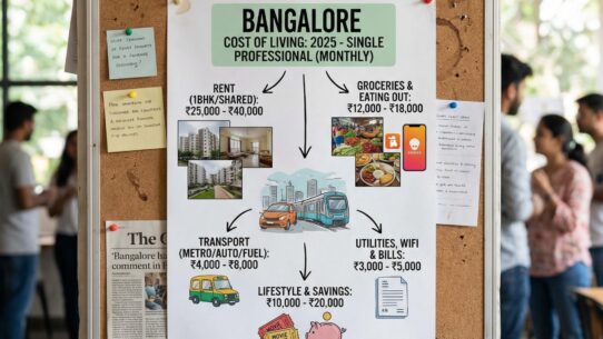 Person planning budget to understand cost of living expenses in a city