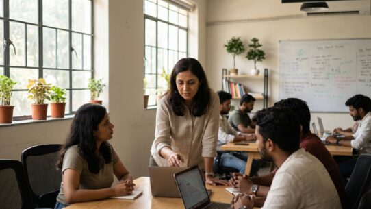 Group of women entrepreneurs discussing business ideas in a meeting